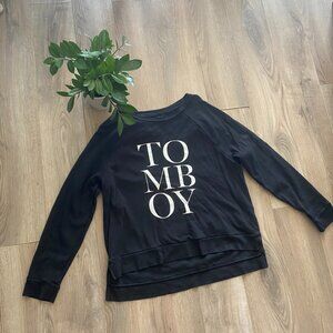 Banana Republic Black “Tomboy” Graphic Sweatshirt
